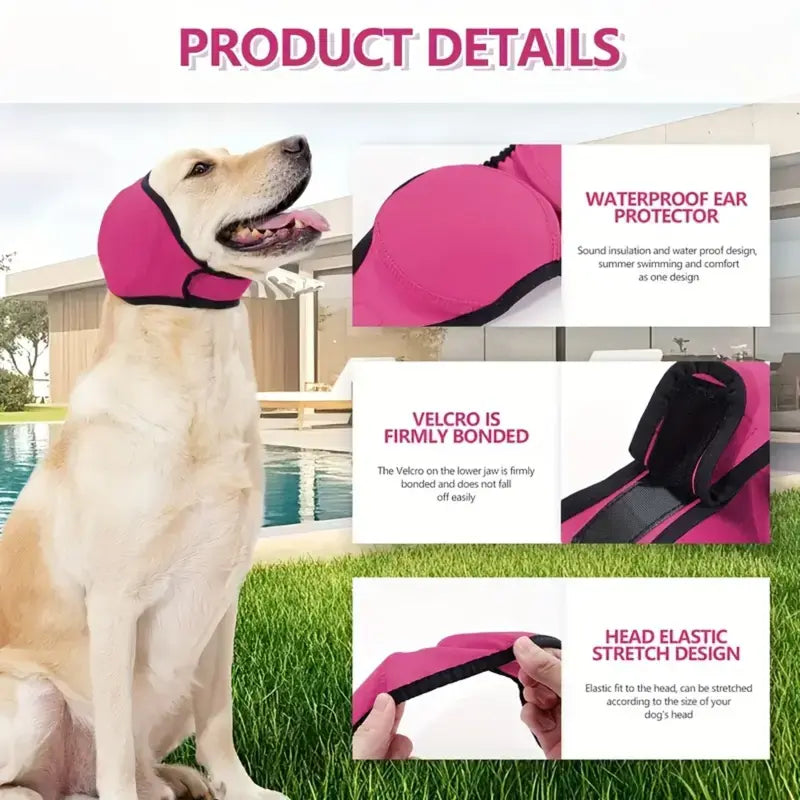 Professional Noise-Canceling Dog Ear Muffs - for Swimming/Thunderstorms/Vet Visits | Breathable Memory Foam, Puppy to Adult Dogs | Anxiety Relief & Secure Fit