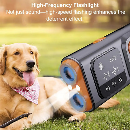 Pet Parade Ultrasonic Dog Bark Suppressor - 4 Training Modes, 50-Foot Range, Safe and Humane Handheld Device for Indoor and Outdoor Use