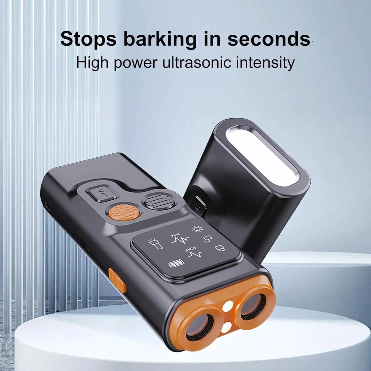 Pet Parade Ultrasonic Dog Bark Suppressor - 4 Training Modes, 50-Foot Range, Safe and Humane Handheld Device for Indoor and Outdoor Use